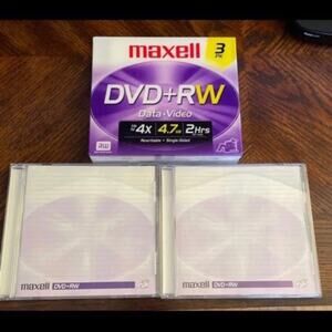 NEW Maxwell DVD-RW x 5  4.7 gb  2 hrs